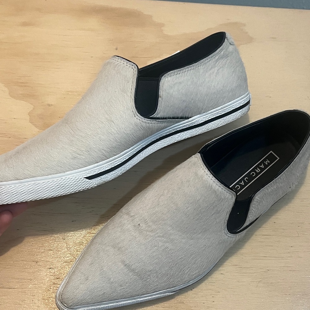 Marc Jacobs Cream Slip-On Loafers